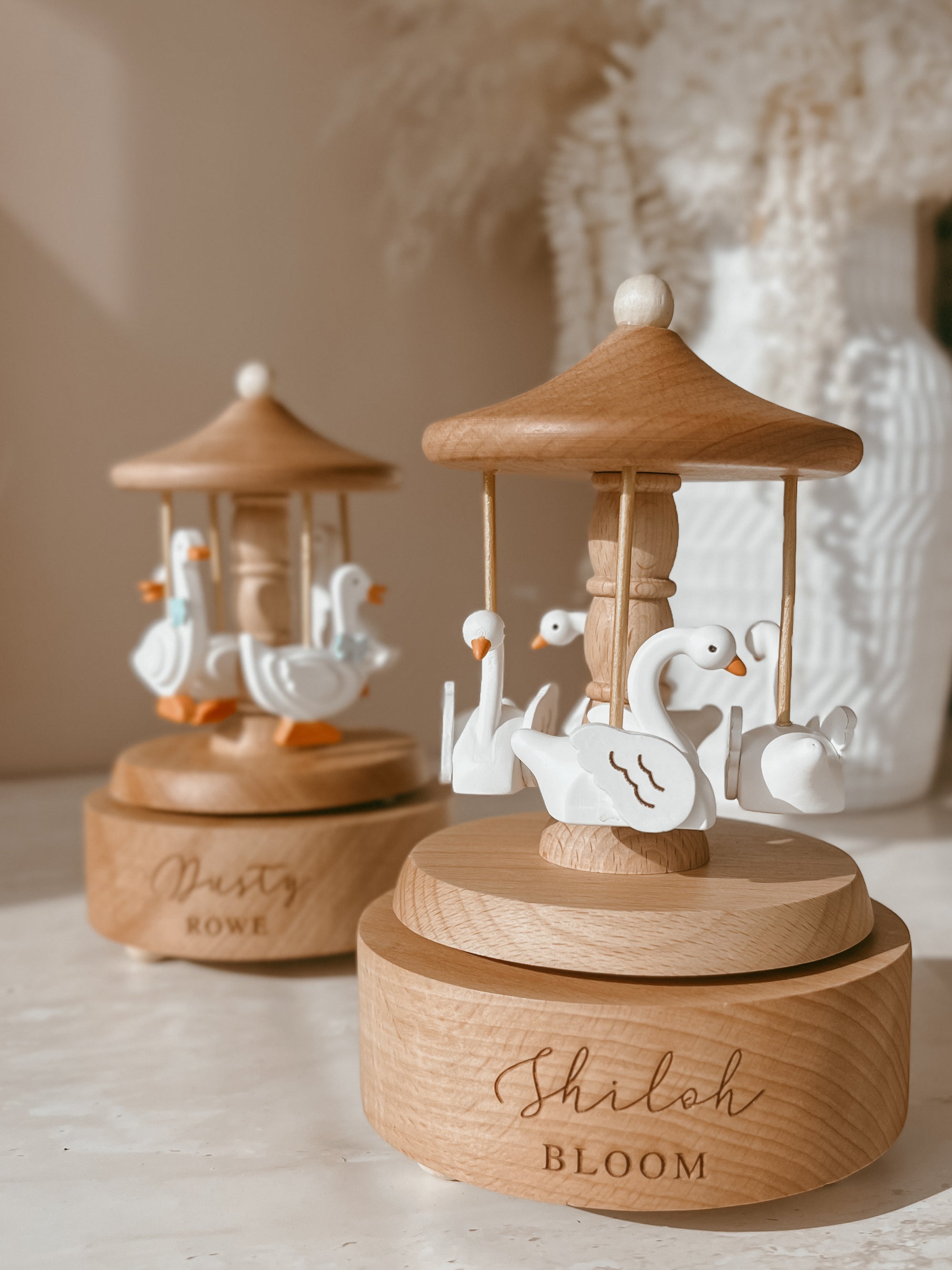 Heirloom Wooden Musical Carousel - Goose