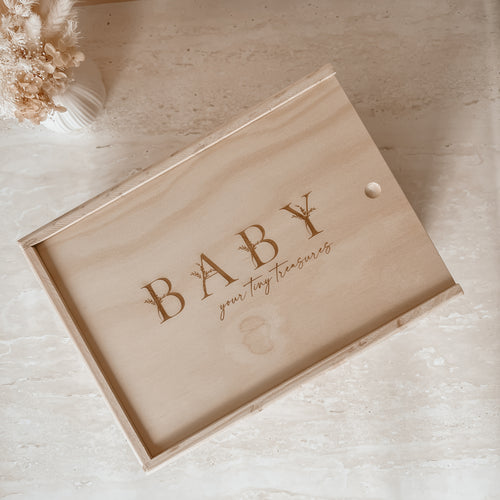 ALMOST PERFECT - ‘BABY’ Wooden Baby Keepsake Box
