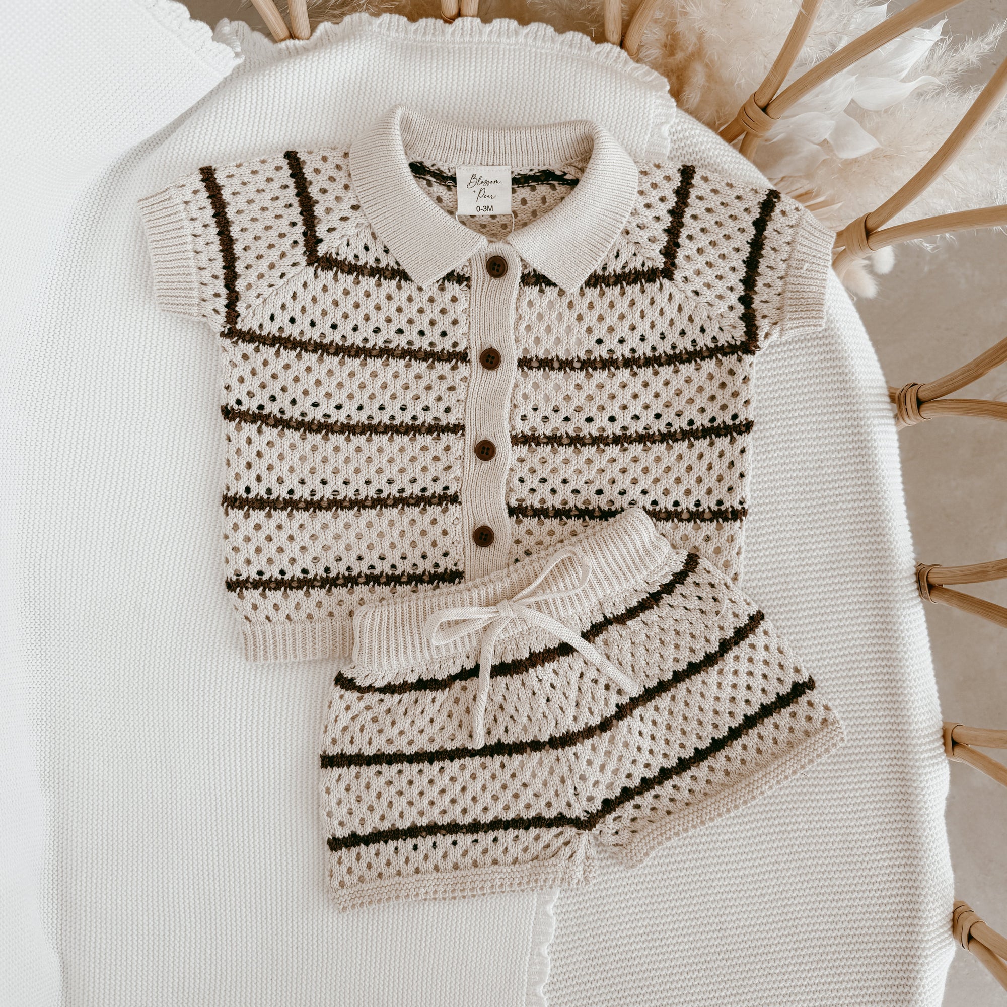 Espresso Stripe - Button Down Set