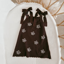 Load image into Gallery viewer, Daisy Shoulder Tie Knit Dress - Espresso