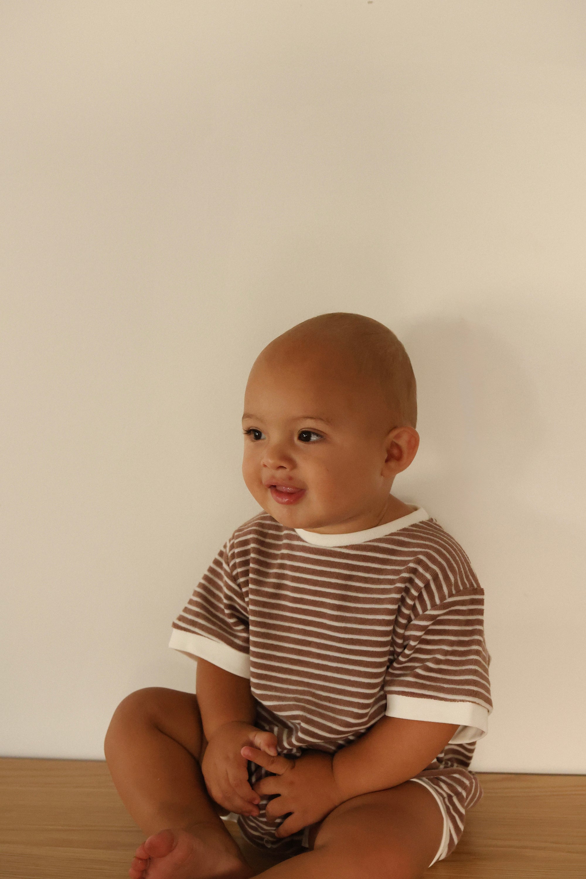 Terry Slouch Romper - Cocoa