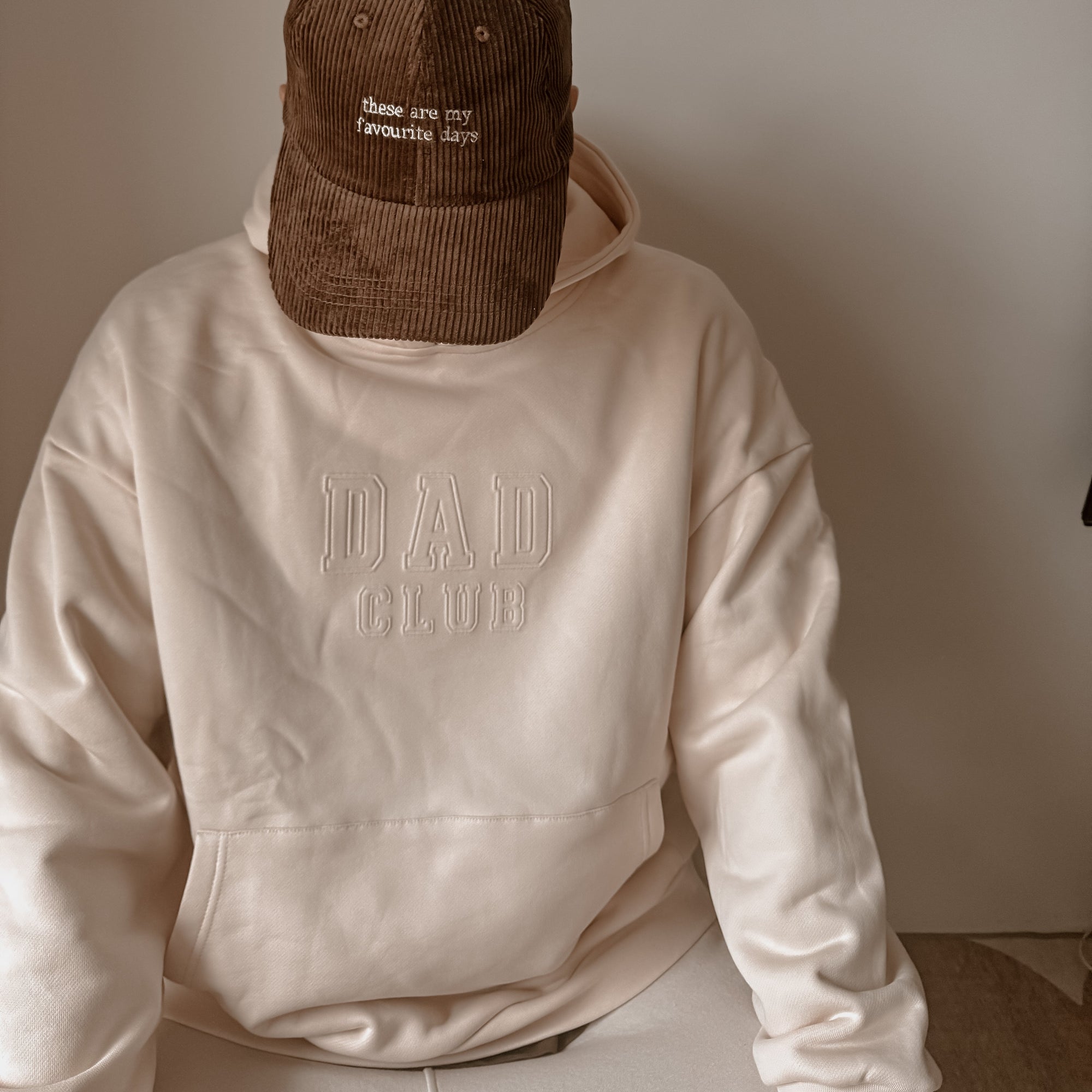 SALE Men's 'Dad Club' Hoodie - Cream