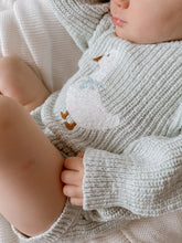 Load image into Gallery viewer, Goose Chunky Knit Romper - Periwinkle Blue