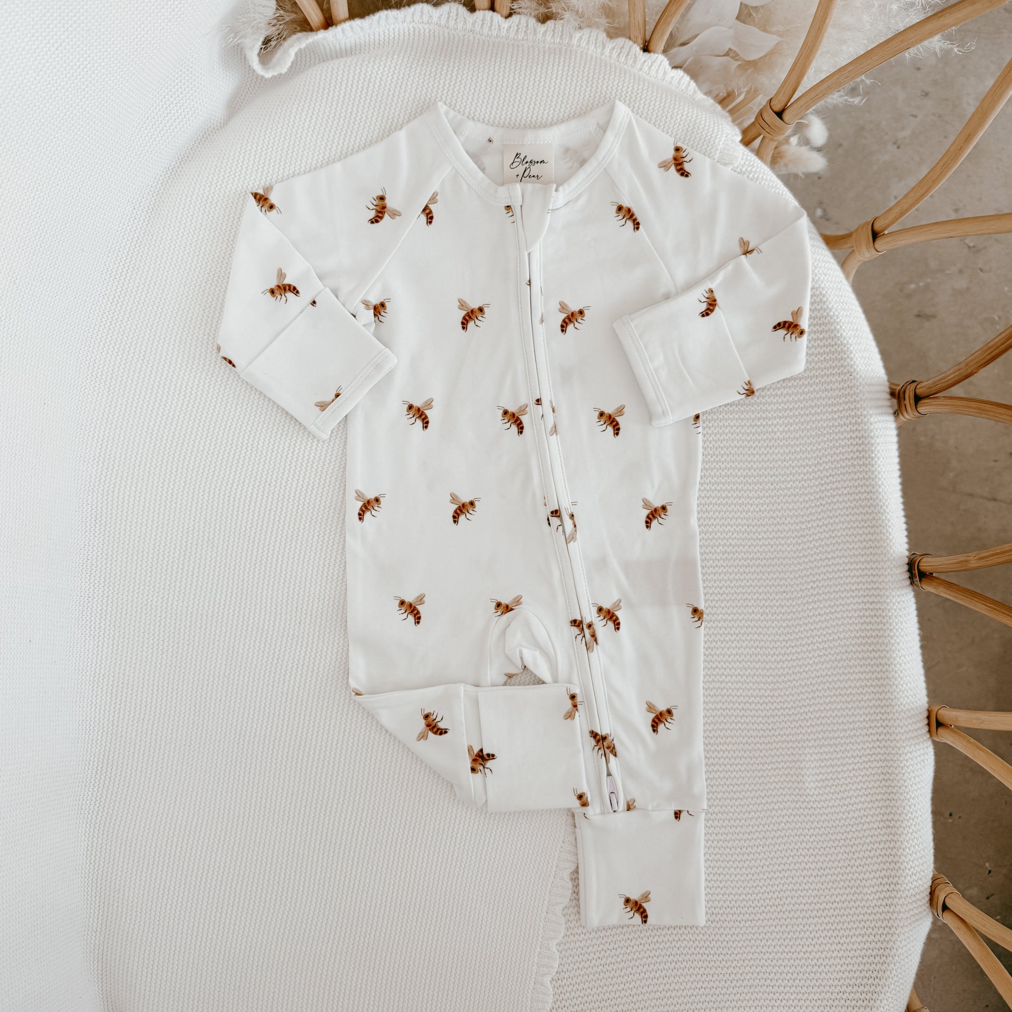 Cotton Growsuit - Honey Bee