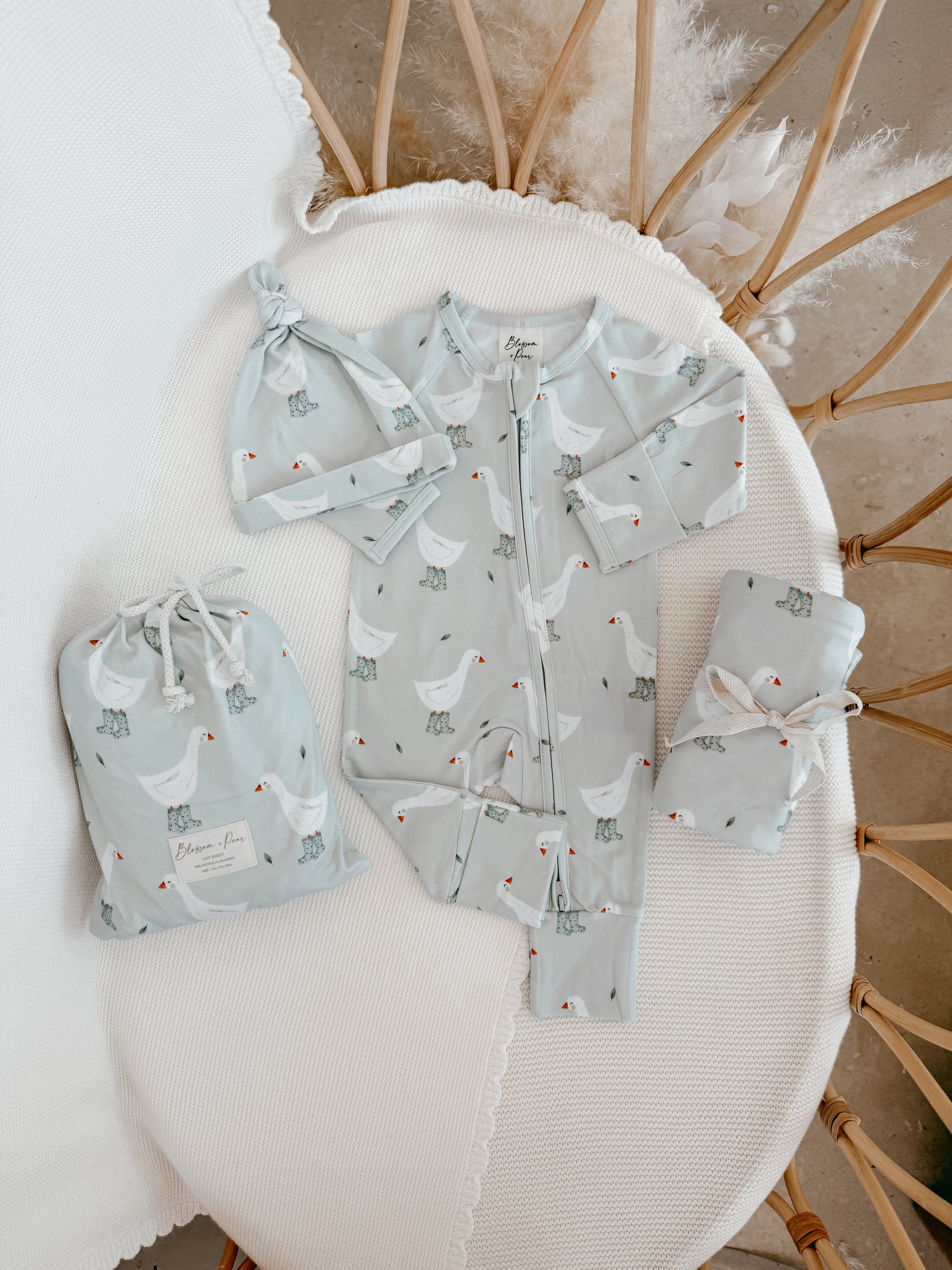 Cotton Swaddle - Puddle Duck