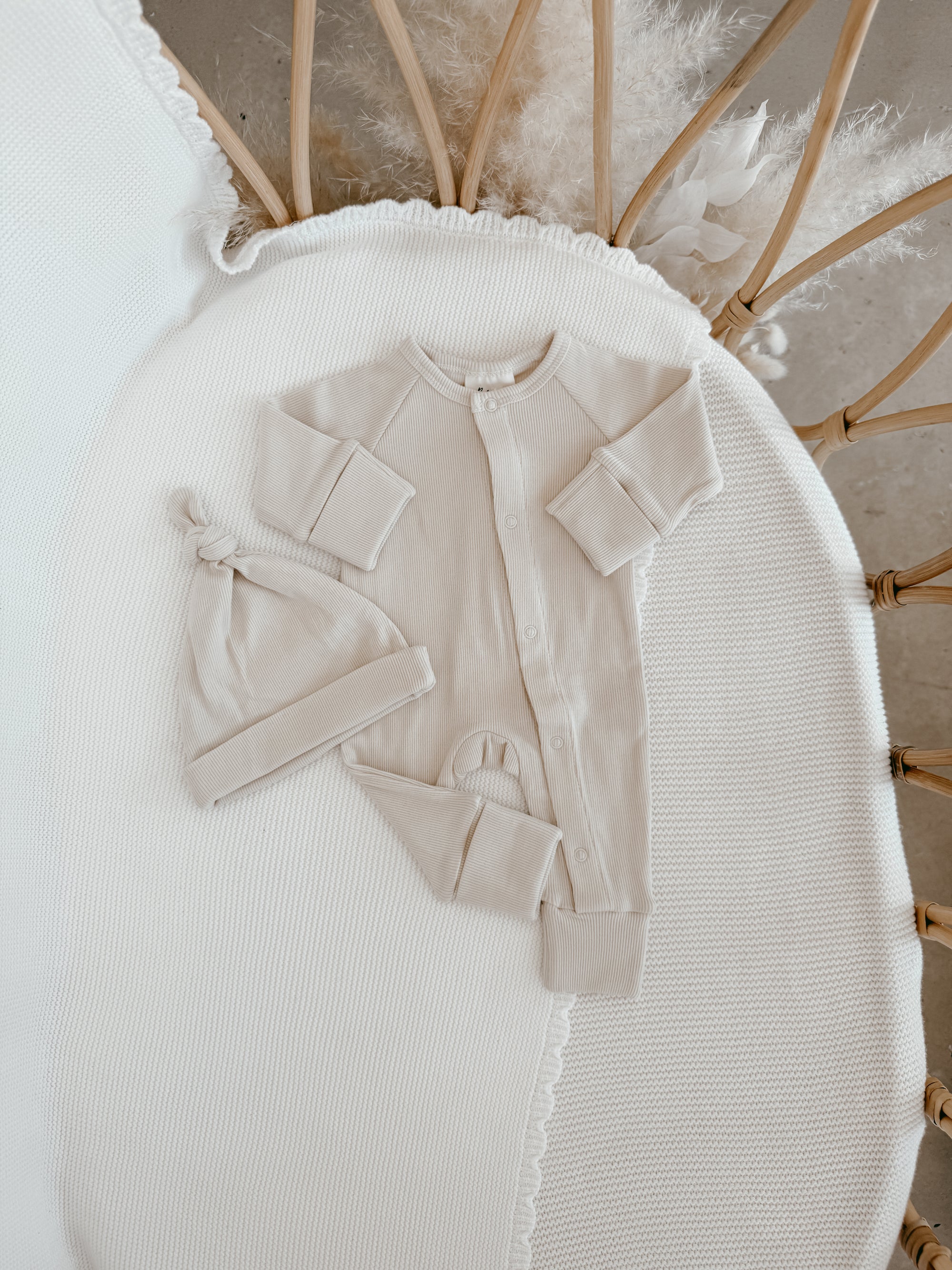 Cotton Growsuit - Vanilla Bean