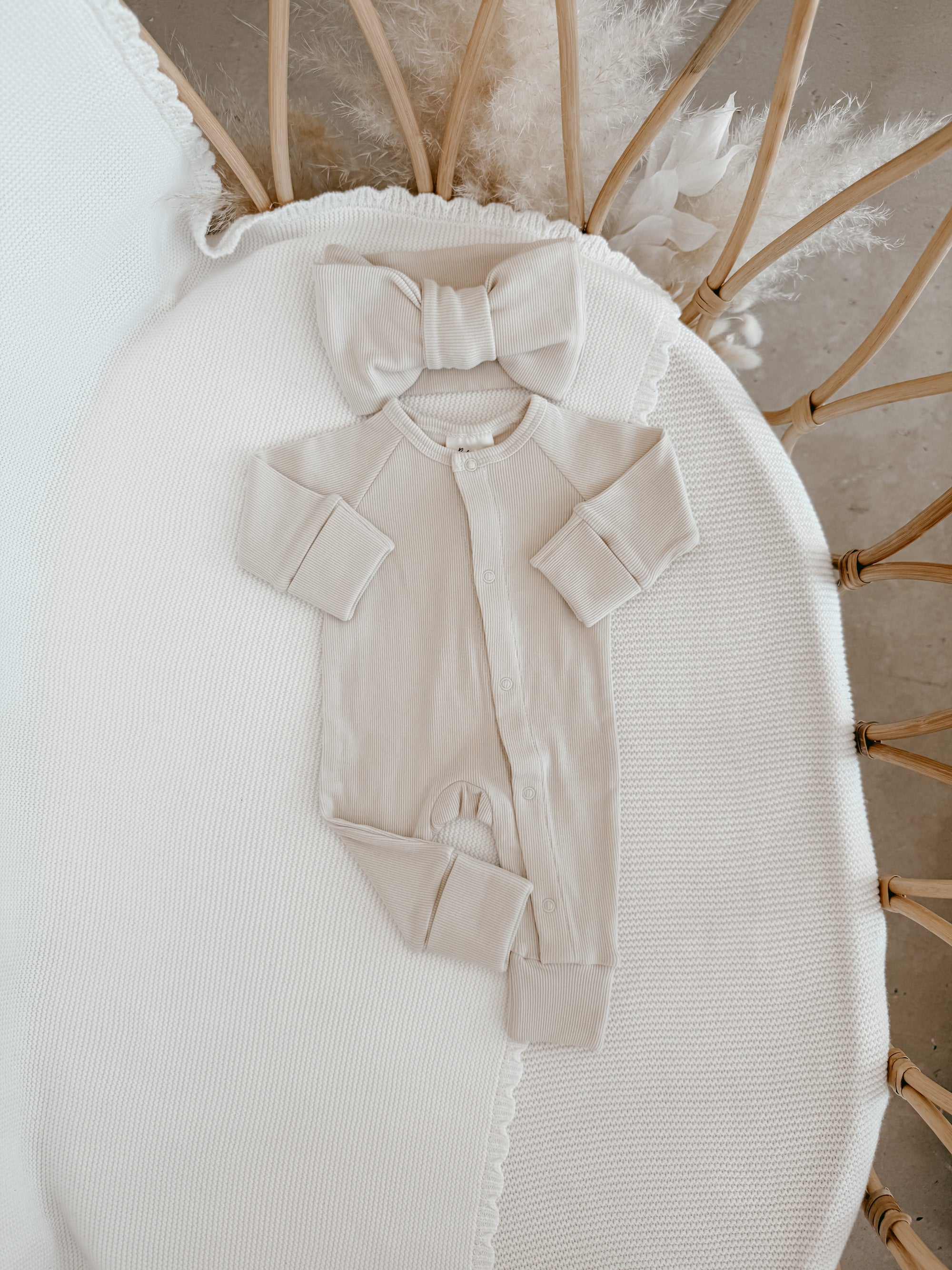 Cotton Growsuit - Vanilla Bean