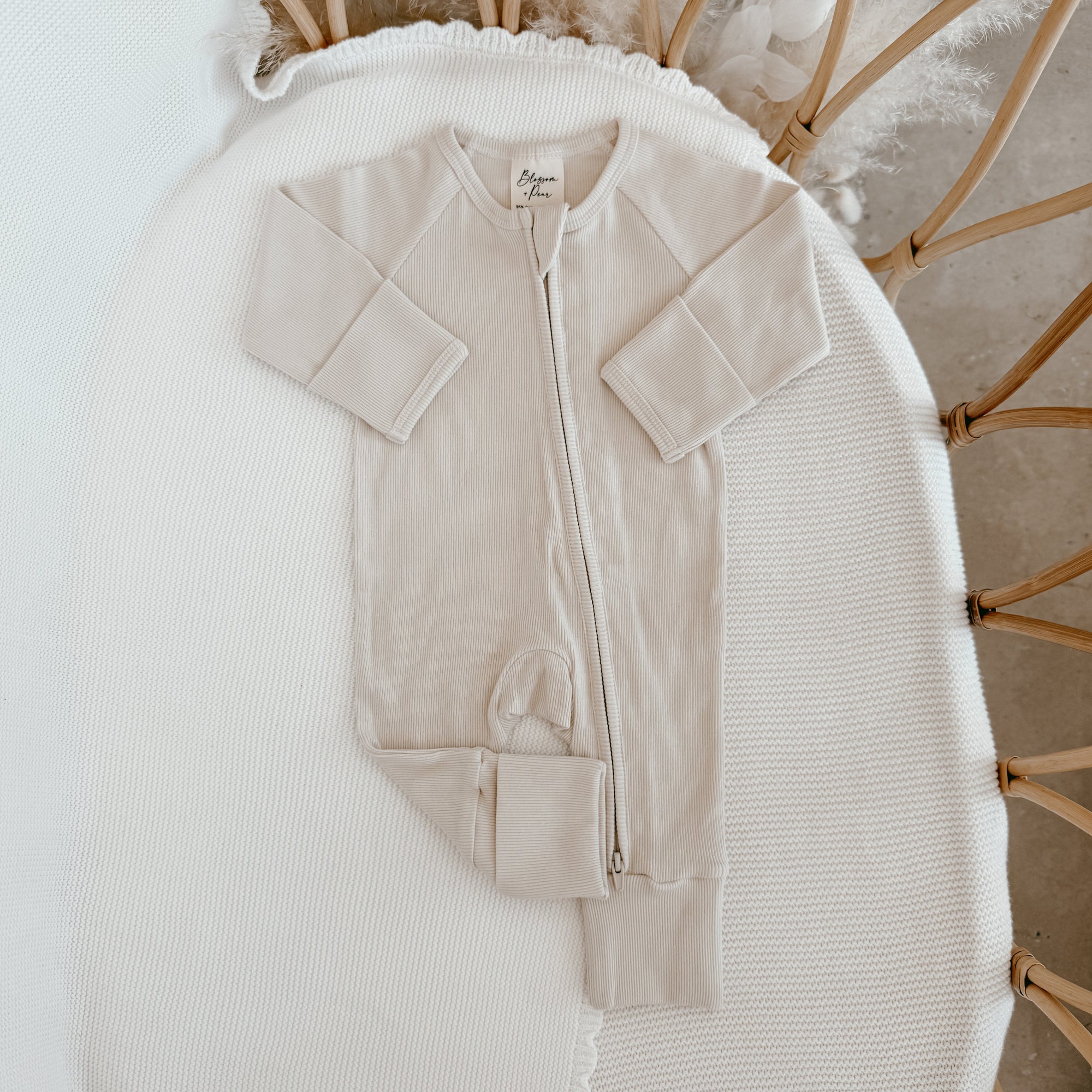 Cotton Growsuit - Vanilla Bean