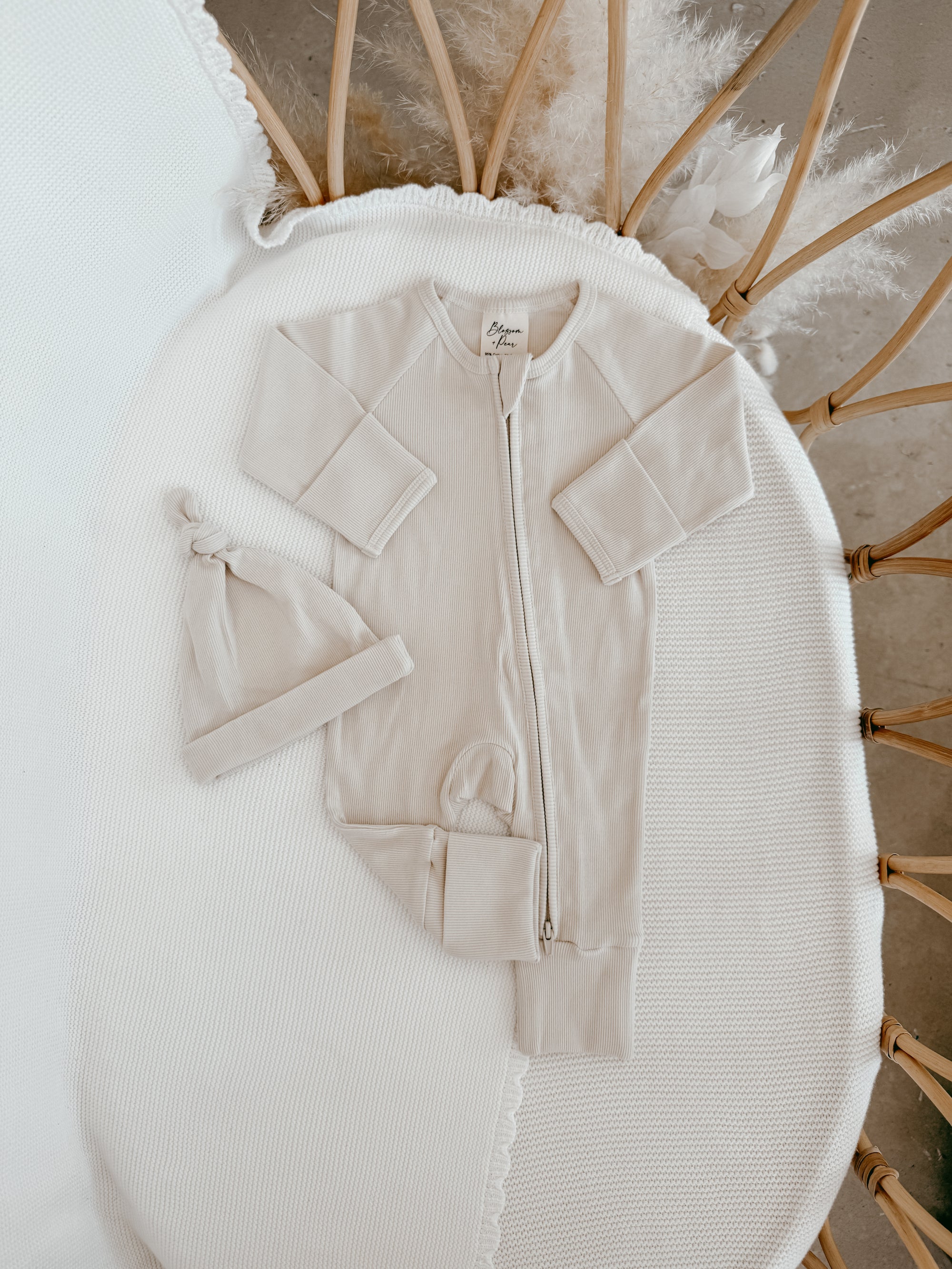 Cotton Growsuit - Vanilla Bean