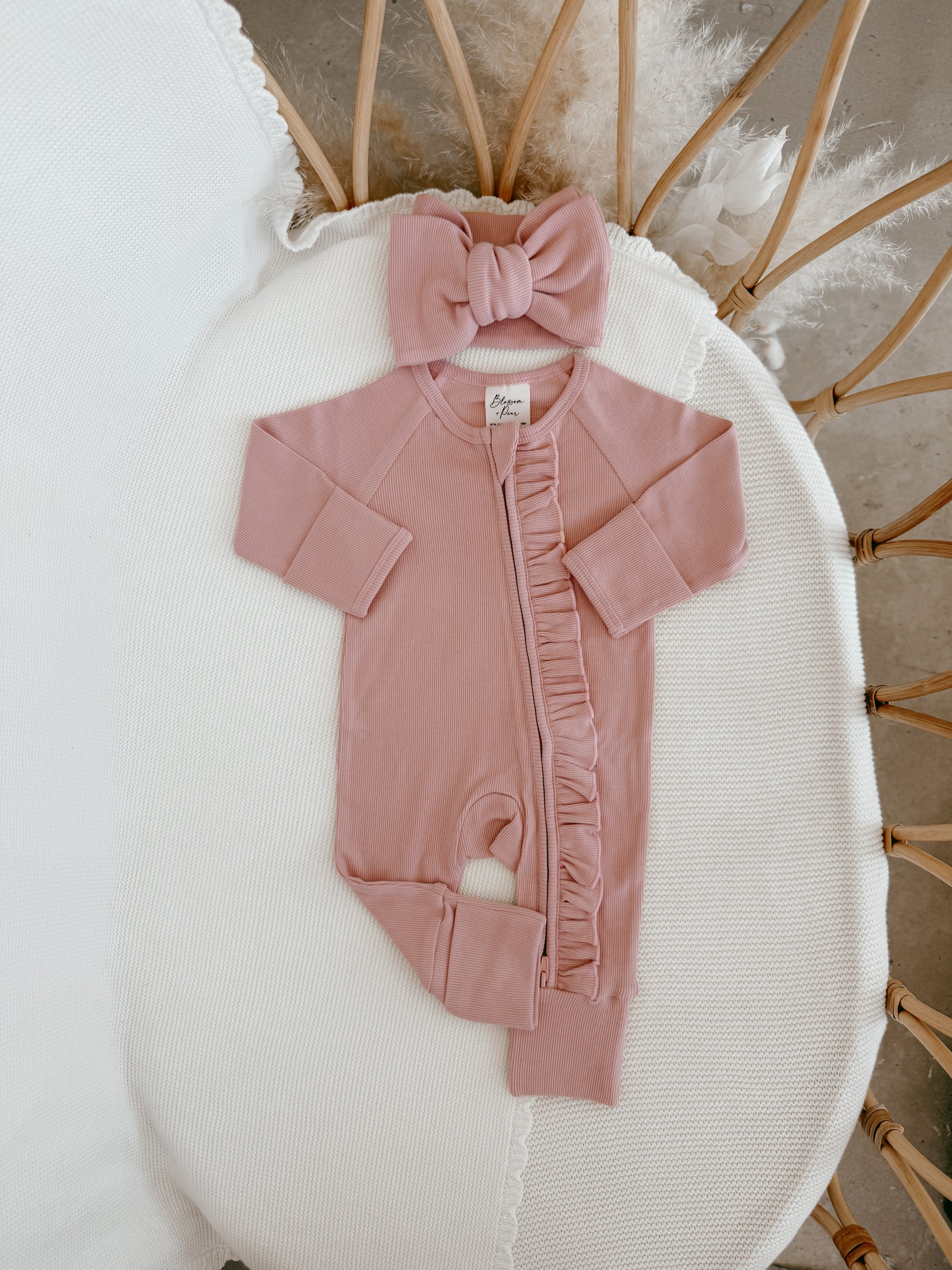 Cotton Topknot - Dusty Pink