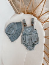 Load image into Gallery viewer, 'Little Love Club' Vintage Denim Overall Romper