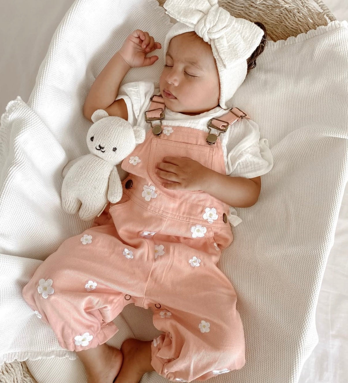 Floral Pink Denim Overalls – Blossom and Pear