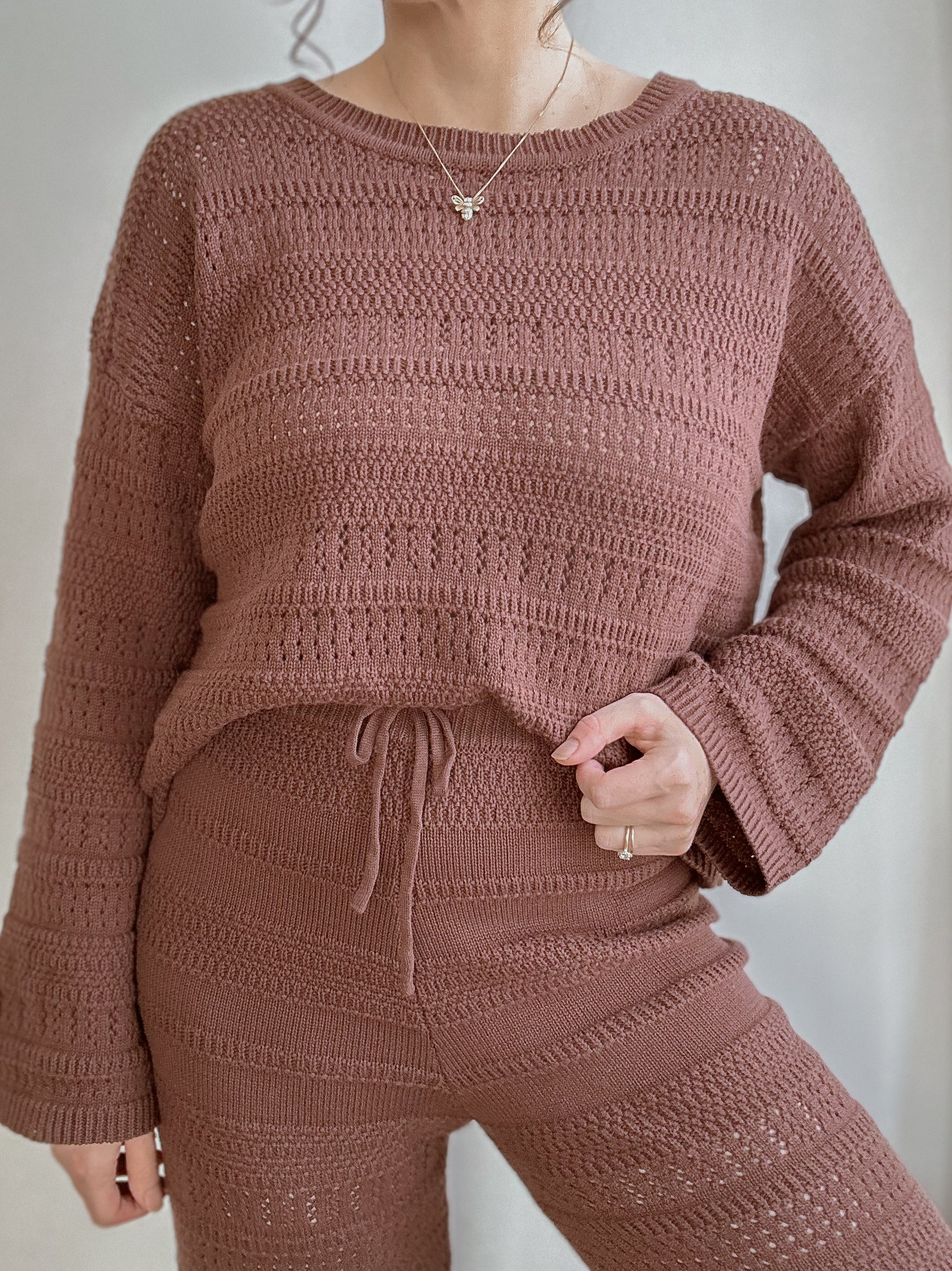 Ladies Knit Pants - Espresso