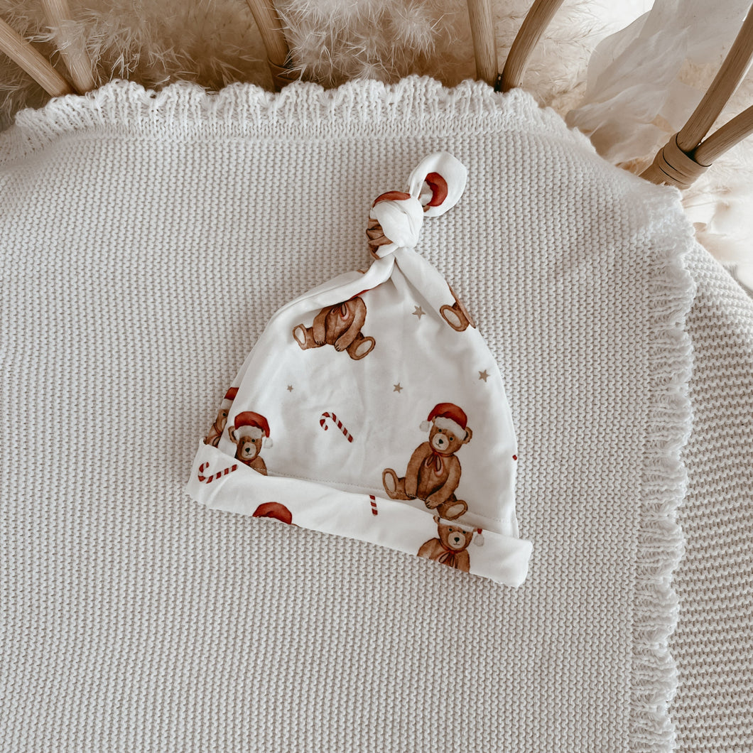 Bamboo Knotted Beanie - Theodore Bear - PRE ORDER DISPATCH OCTOBER