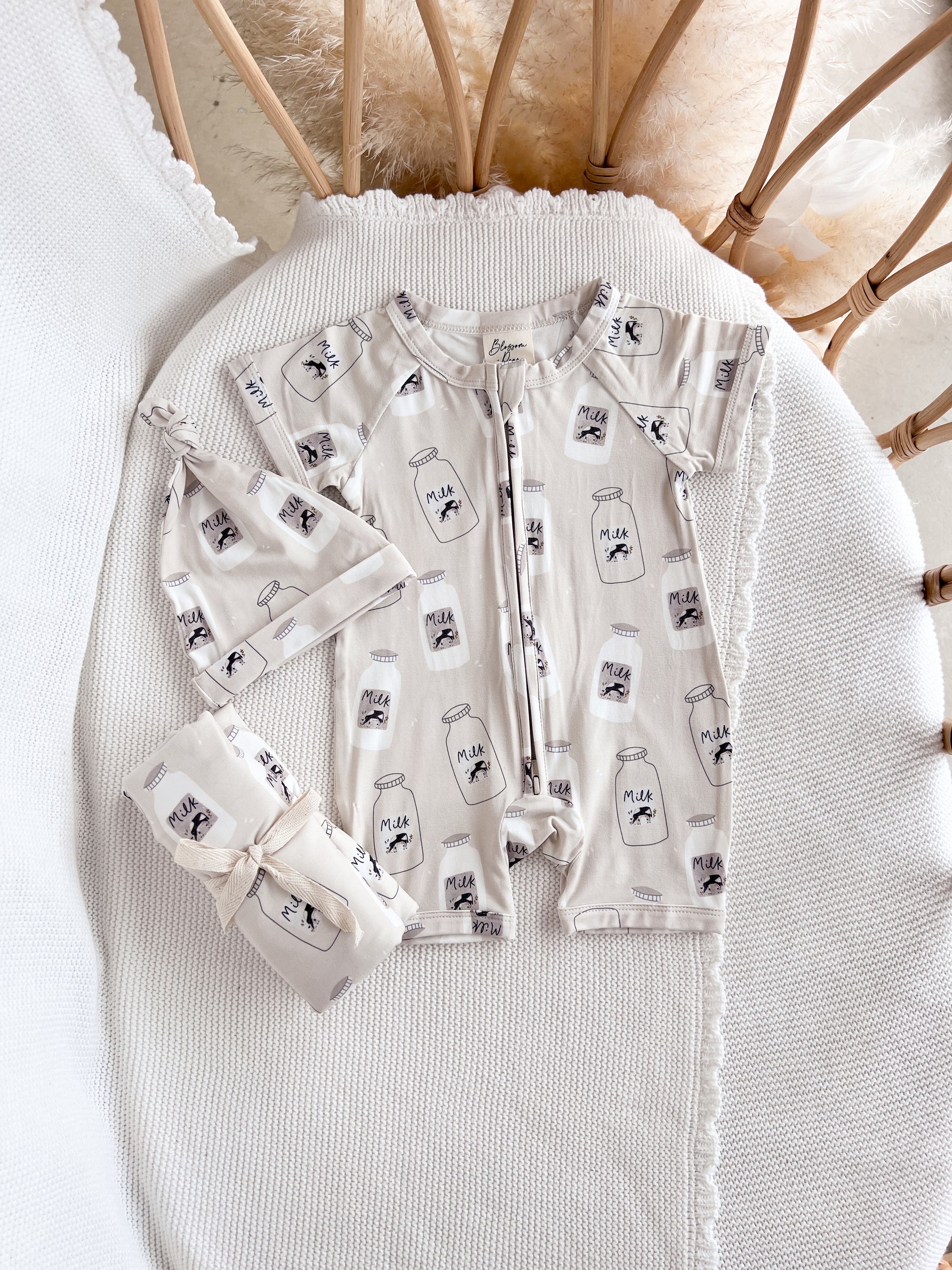 SALE Bamboo Knotted Beanie - Milk Bottle