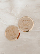 Load image into Gallery viewer, 'First Easter 2026' Round Plaque - Personalised