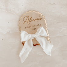 Load image into Gallery viewer, 'First Easter 2026' Arch Bow Plaque - Personalised