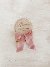 Load image into Gallery viewer, 'First Easter 2026' Arch Bow Plaque - Personalised