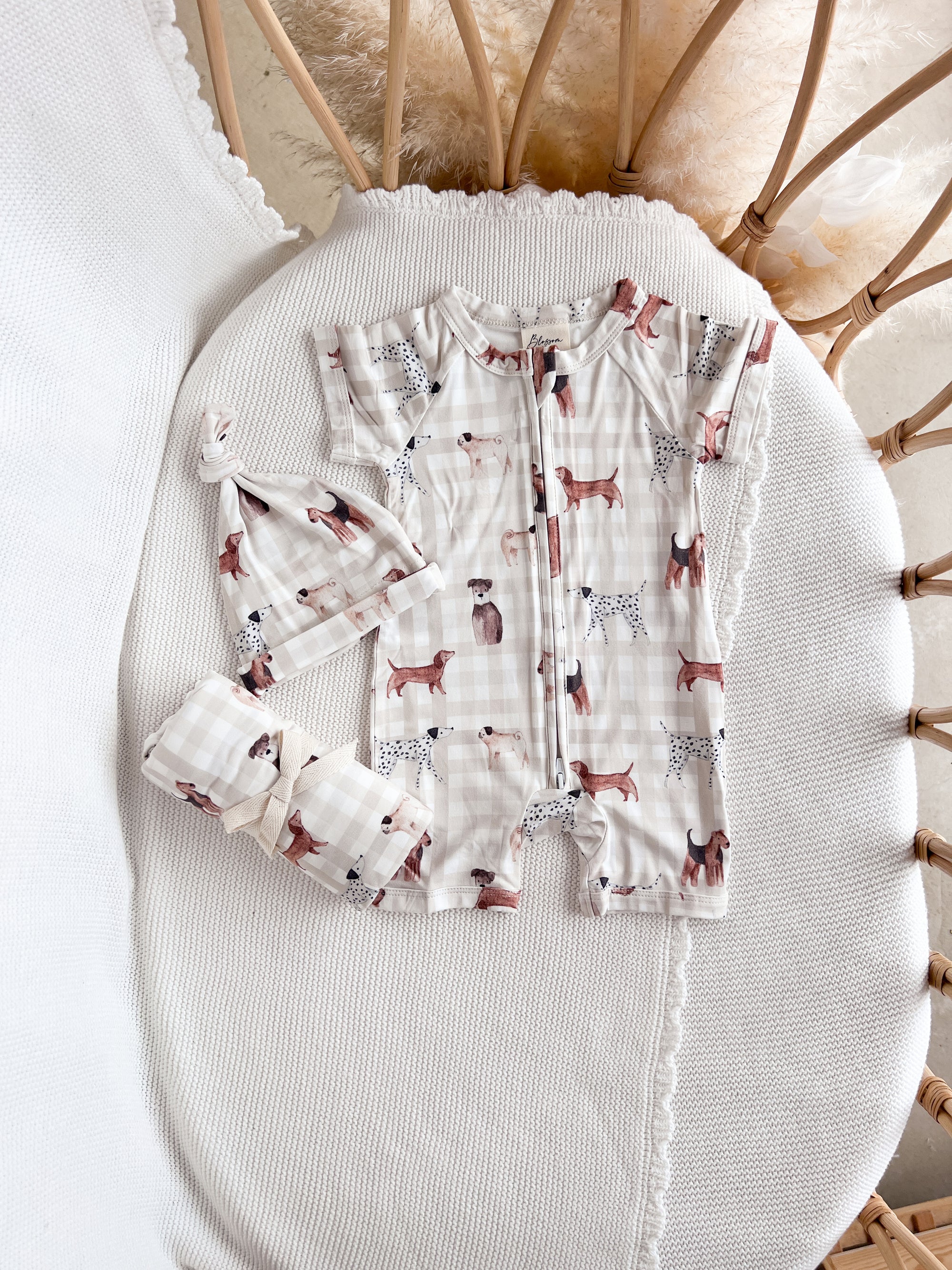 SALE Bamboo Knotted Beanie - Puppy Picnic