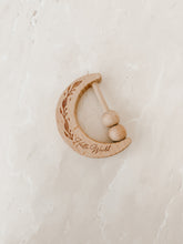 Load image into Gallery viewer, Wooden Moon Rattle Non-Personalised