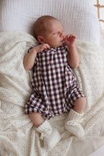 Load image into Gallery viewer, Cocoa Gingham Playsuit