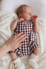 Load image into Gallery viewer, Cocoa Gingham Playsuit