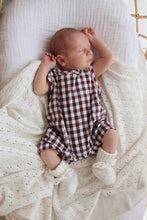 Load image into Gallery viewer, Cocoa Gingham Playsuit