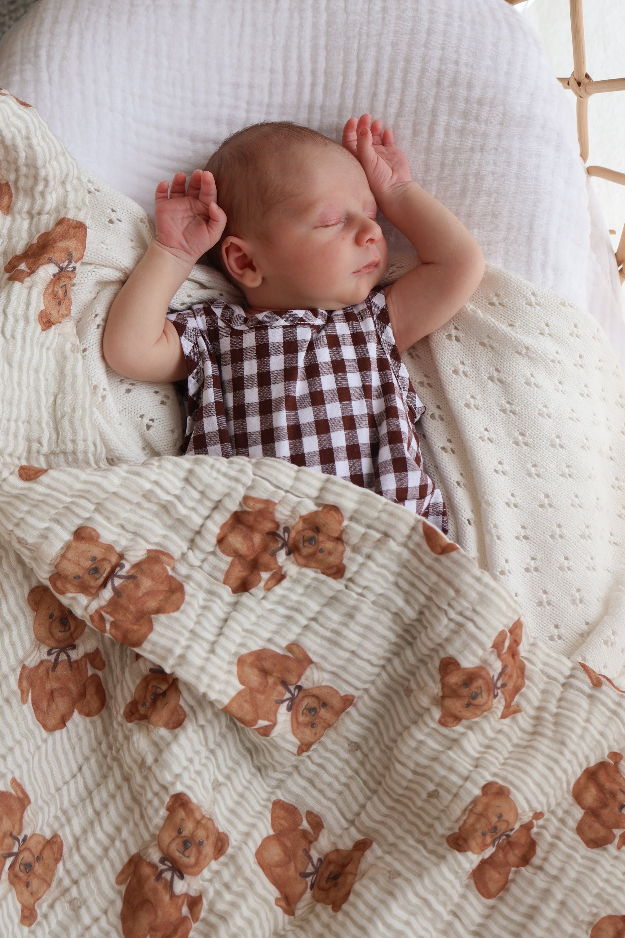 Heritage Muslin Blanket - Bébé Bear