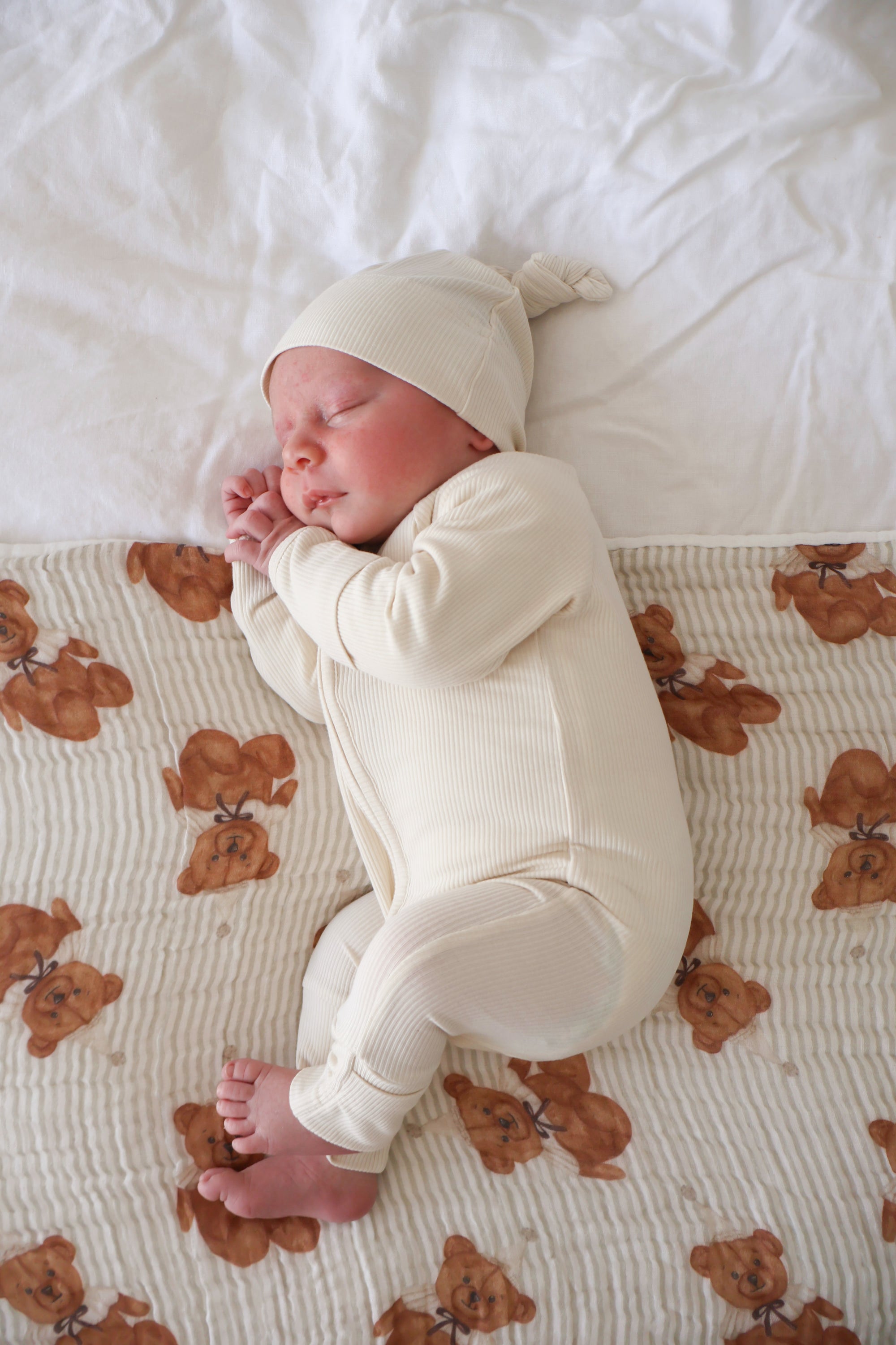Cotton Growsuit - Vanilla Bean