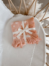 Load image into Gallery viewer, Heirloom Poppy Frill Knit Blanket - Posy