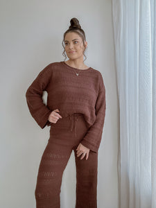 Ladies Knit Top - Espresso