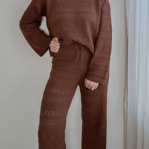 Ladies Knit Pants - Espresso