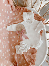 Load image into Gallery viewer, Heirloom Poppy Frill Knit Blanket - Posy