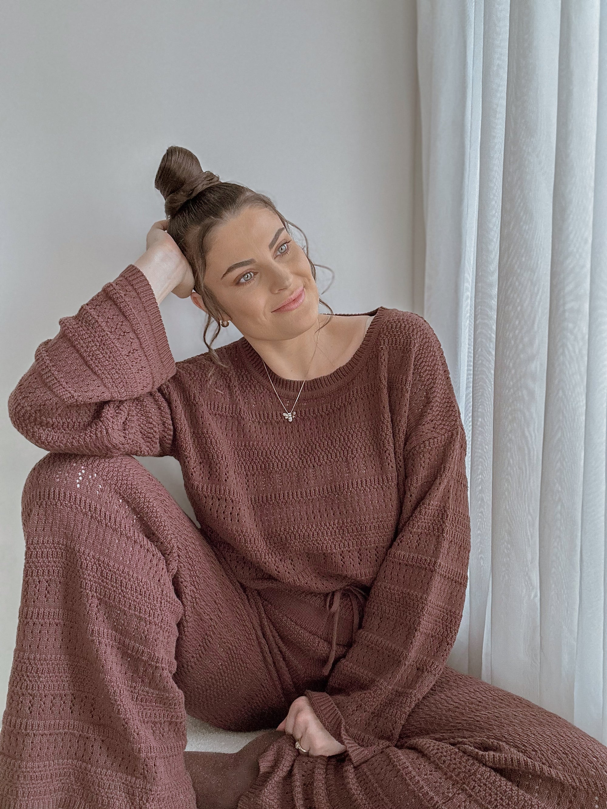 Ladies Knit Top - Espresso