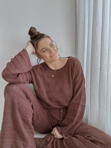 Ladies Knit Pants - Espresso