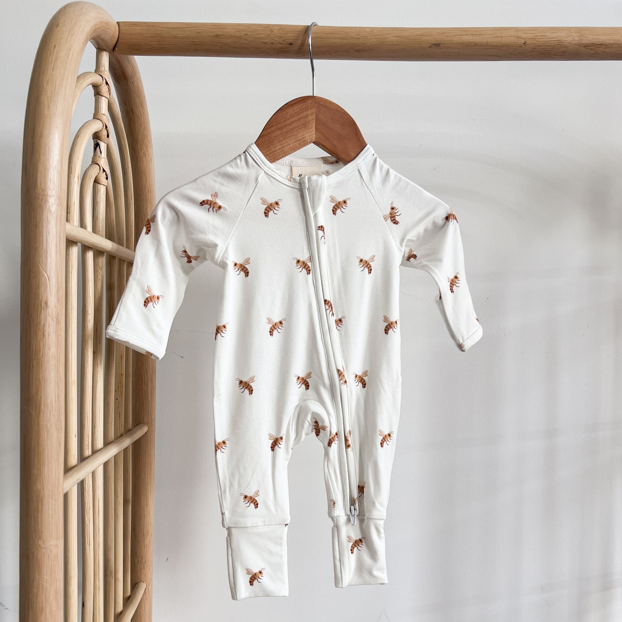 Cotton Growsuit - Honey Bee