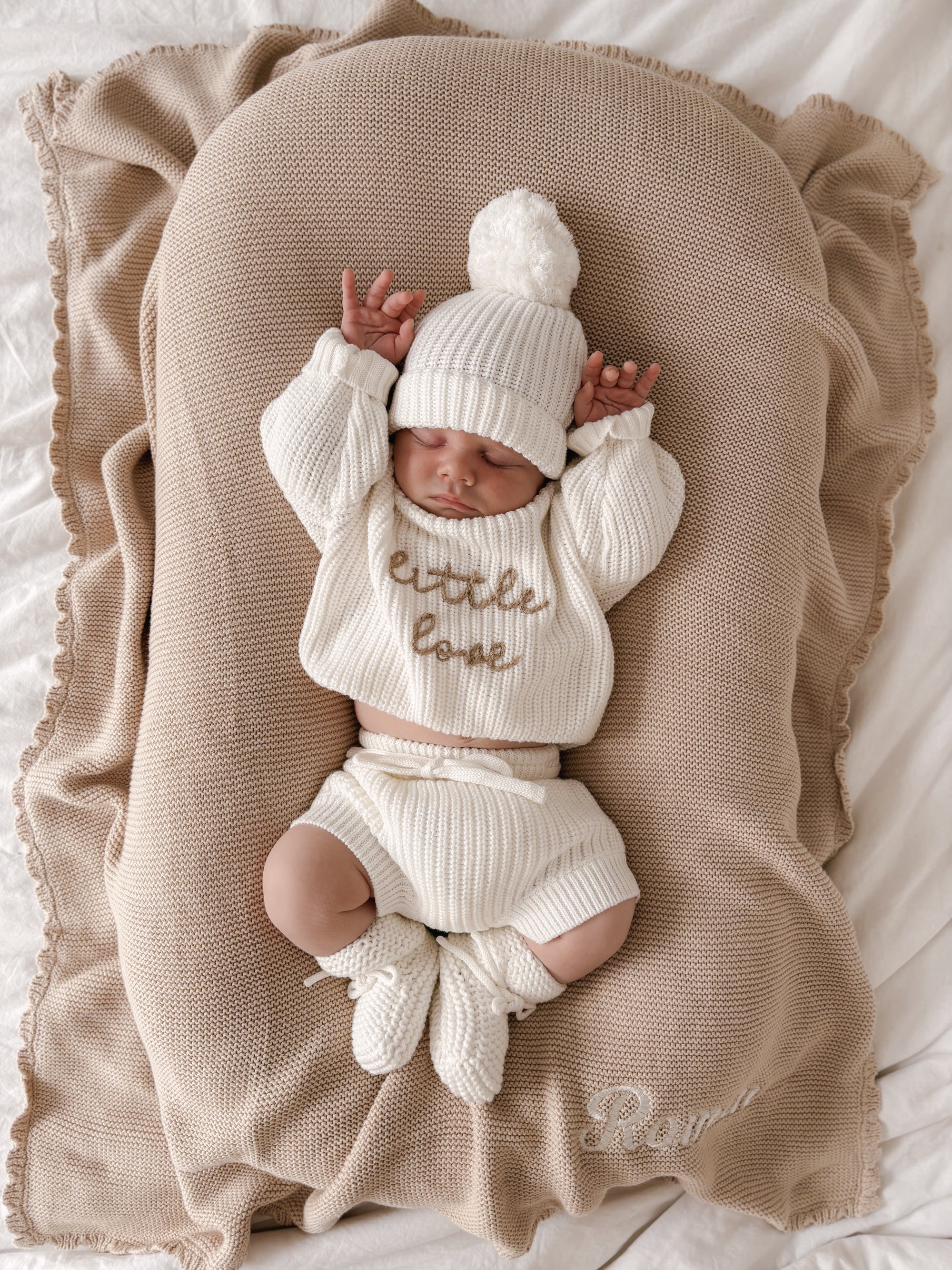 'Little Love' Mini Knit Sweater - Milk