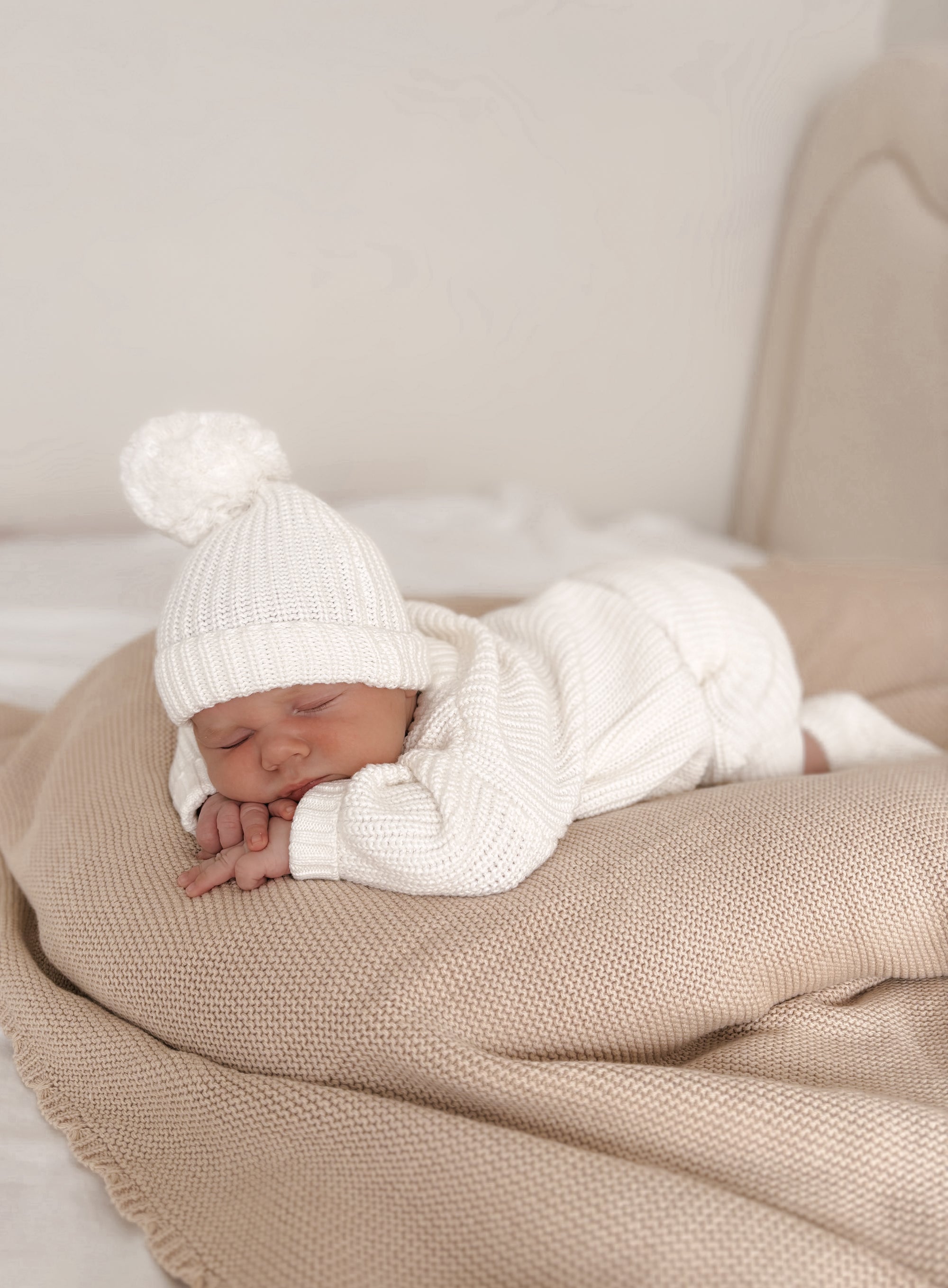 Mini Knit Beanie - Milk