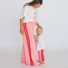 Load image into Gallery viewer, Quinn Pant - Mini - Pink with Red Stripes