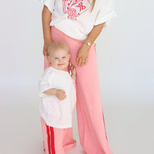 Load image into Gallery viewer, Quinn Pant - Mini - Pink with Red Stripes
