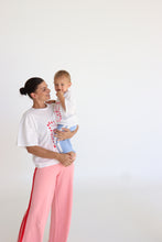 Load image into Gallery viewer, Quinn Pant - Ladies - Pink with Red Stripes