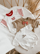 Load image into Gallery viewer, Short Sleeve &#39;Gingerbread&#39; Bubble Romper