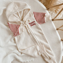 Load image into Gallery viewer, &#39;Santa Baby&#39; Hoodie Zip Romper