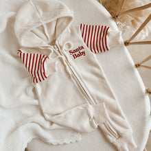 Load image into Gallery viewer, &#39;Santa Baby&#39; Hoodie Zip Romper - PRE ORDER - Est. Dispatch October