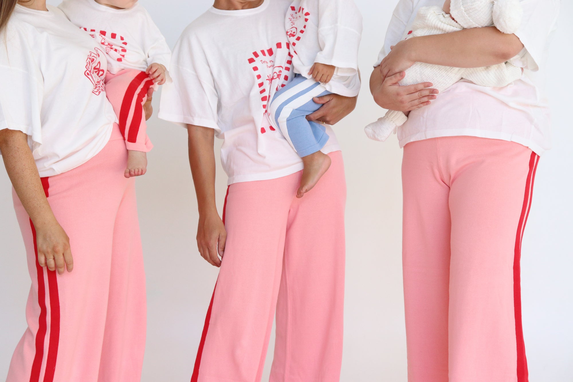 Quinn Pant - Ladies - Pink with Red Stripes