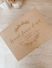 Load image into Gallery viewer, Wooden Personalised Baby Keepsake Box - REGULAR - PRE ORDER EST DISPATCH OCTOBER