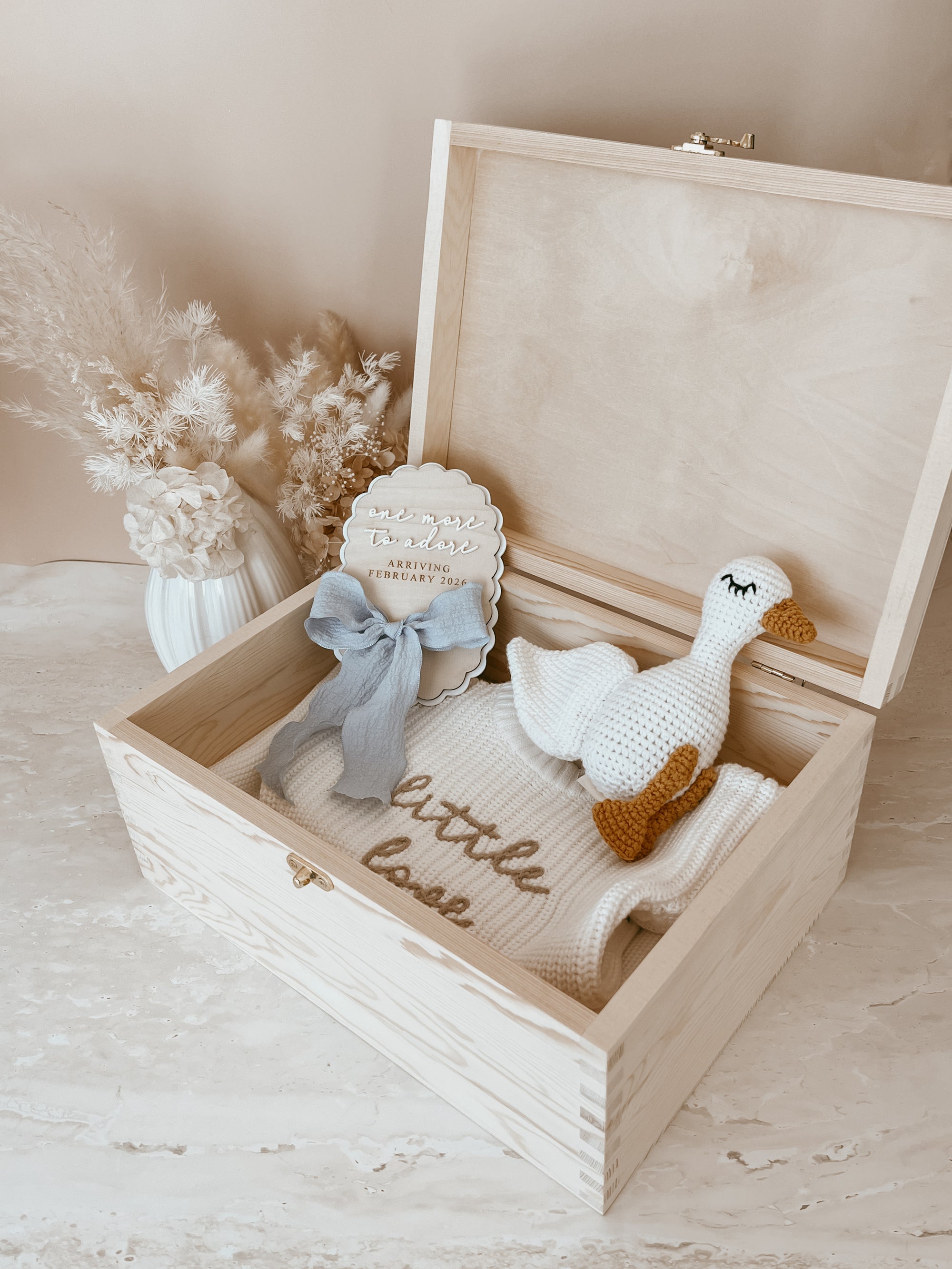 ALMOST PERFECT - Wooden Personalised Baby Keepsake Box - REGULAR