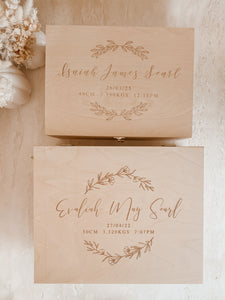 Wooden Personalised Baby Keepsake Box - LARGE - PRE ORDER EST DISPATCH OCTOBER