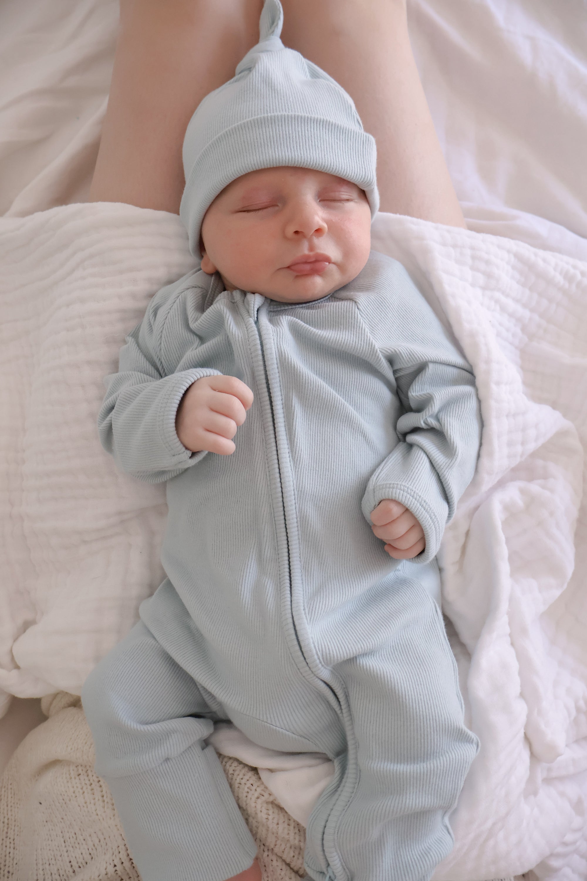 Cotton Growsuit - Baby Blue