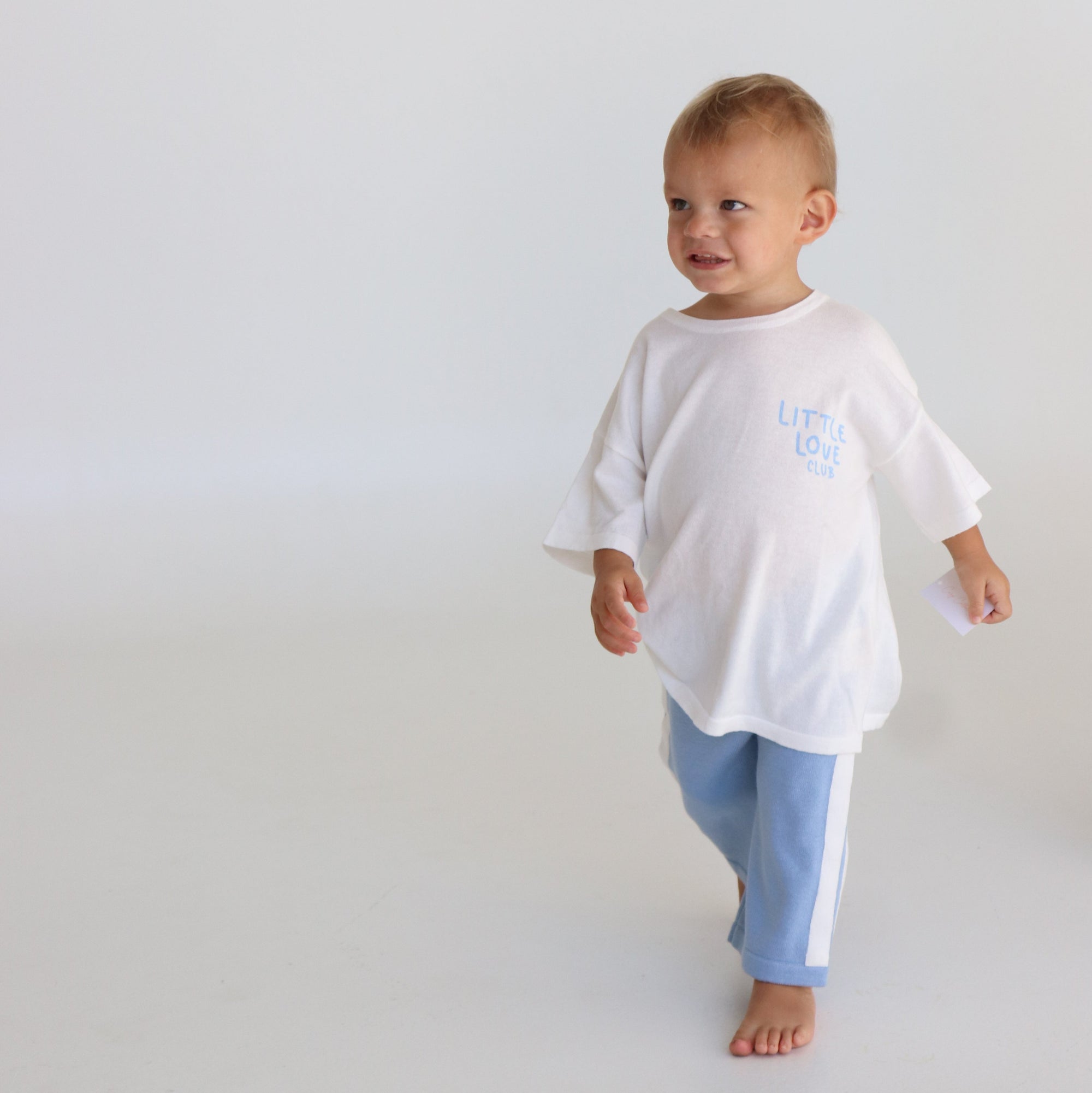 Quinn Pant - Mini - Blue with White Stripes